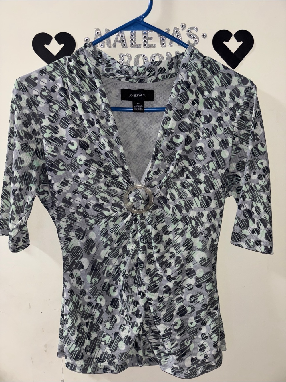 JonesWear Twist-Front Blouse